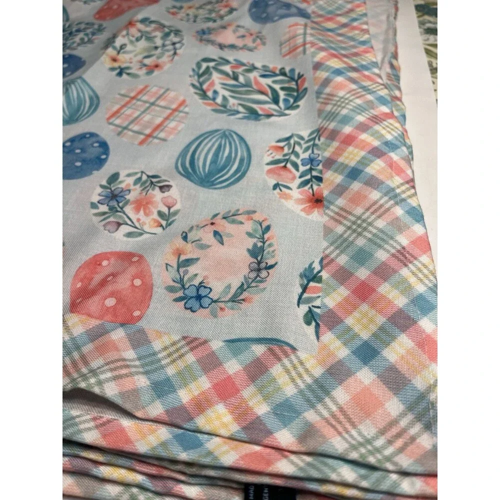 Cynthia Rowley Easter Egg Floral Tablecloth 60x102” EUC